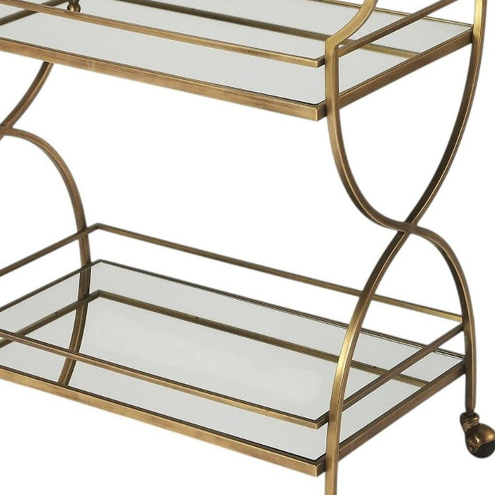 Antique Bar Cart - Gold