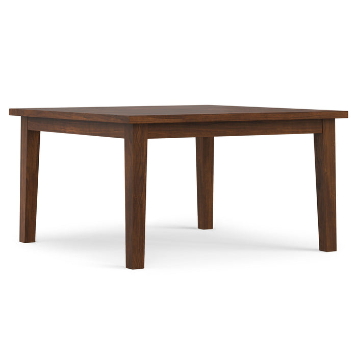 Wood Frame Base Square Dining Table - Walnut