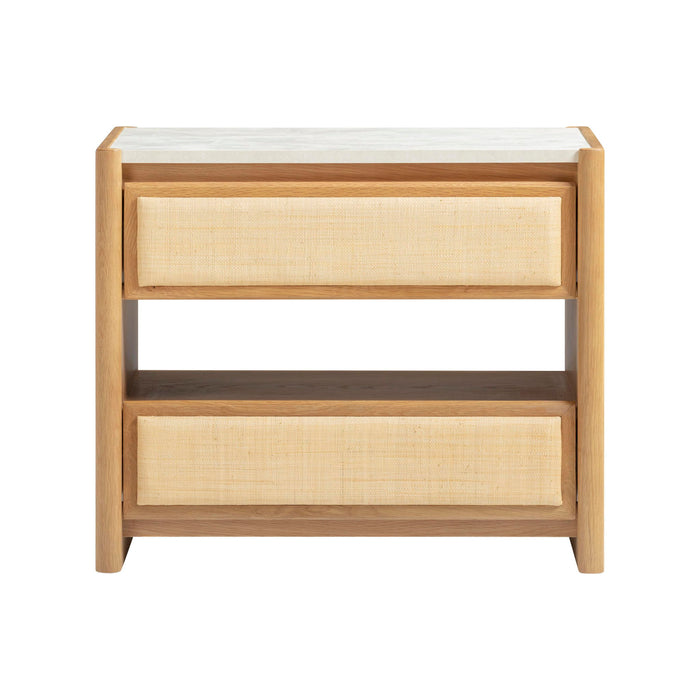 Paige - 2-Drawer Nightstand - Natural Oak