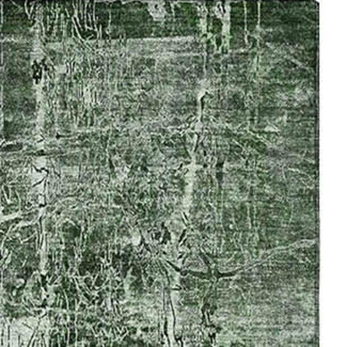 10' X 14' Abstract Washable Area Rug With UV Protection (649024) - Emerald / Ivory
