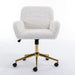 Giga swivel office chair with artificial rabbit hair upholstery, metal base, adjustable height, and 360-degree swivel feature.
