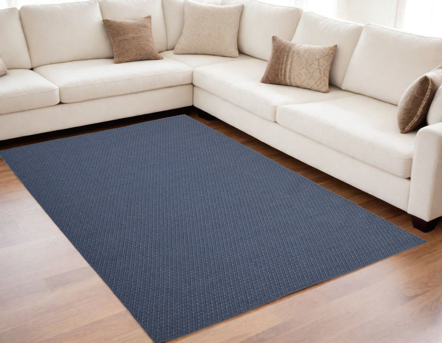 5' x 8' Hand Woven Polypropylene Area Rug - Blue