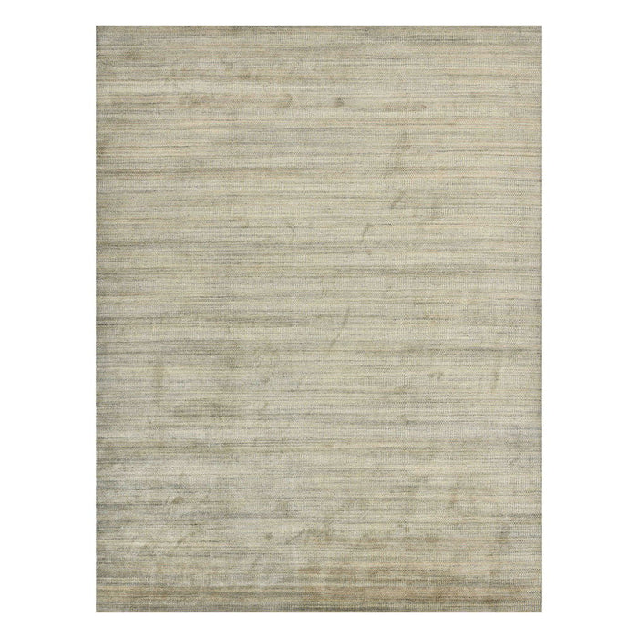 8' X 10' Wool Striped Hand Woven Area Rug - Beige And Brown