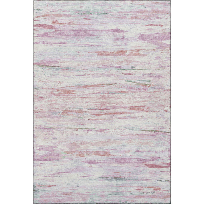 10' X 14' Abstract Washable Area Rug With UV Protection (710130) - Blush / Ivory