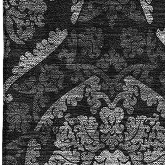 8' X 10' Medallion Washable Area Rug Polyester With UV Protection - Gray And Silver