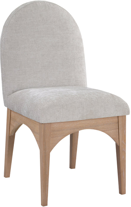 Waldorf - Chenille Dining Side Chair With Natural Legs