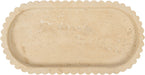 Elegant Meridian Furniture Khloe travertine tray with a smooth surface and stylish design, perfect for serving or decor.