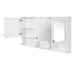 Giga wall-mounted white medicine cabinet with adjustable shelf and open shelves for bathroom storage over toilet