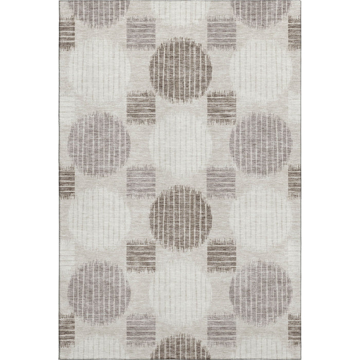 10' X 14' Geometric Washable Area Rug With UV Protection (671510) - Beige / Ivory / Taupe