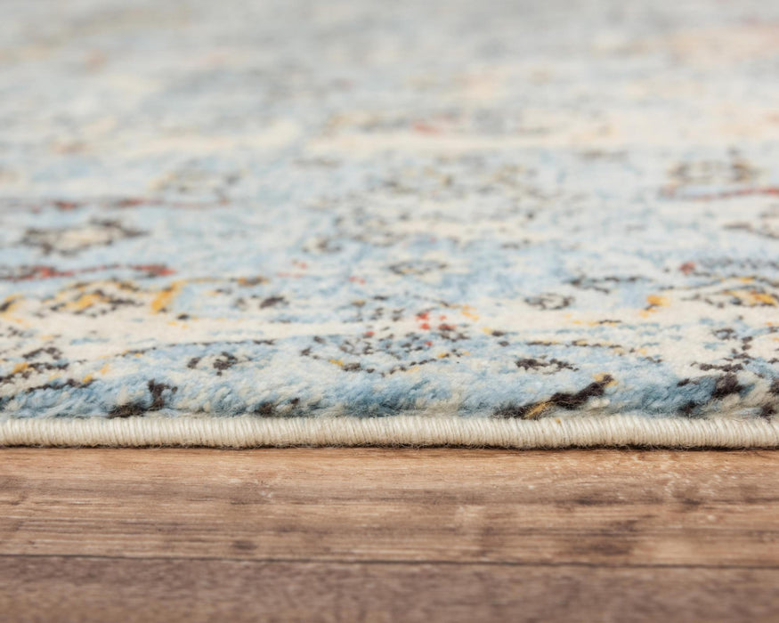 9' X 12' New Zealand Lambs Wool Oriental Hand Carved Handmade Area Rug (747868) - Blue / Beige / Ivory