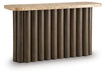 Signature Design by Ashley Darimore rectangular cocktail table with a sleek wooden surface and sturdy metal legs.