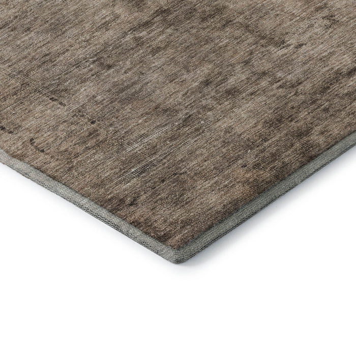 10' X 14' Oriental Washable Area Rug With UV Protection (695948) - Brown / Taupe