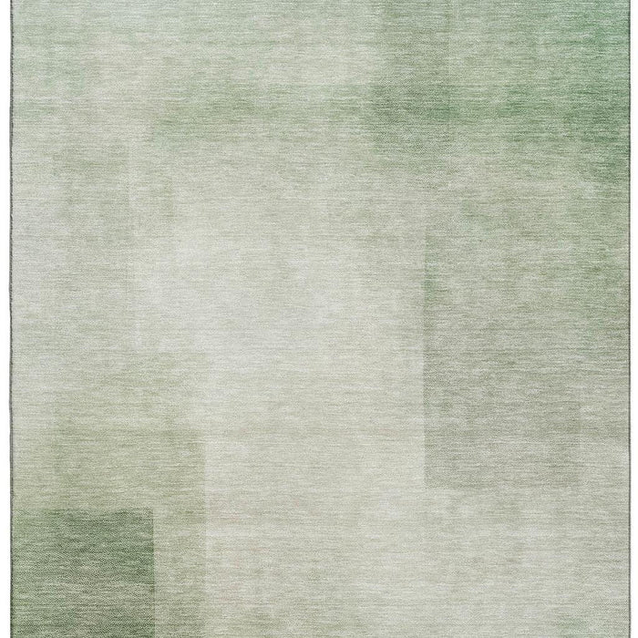 10' X 14' Geometric Washable Area Rug With UV Protection (692481) - Artichoke Green / Ivory