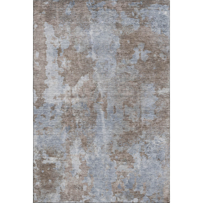 10' X 14' Abstract Washable Area Rug With UV Protection (649822) - Brown / Ivory