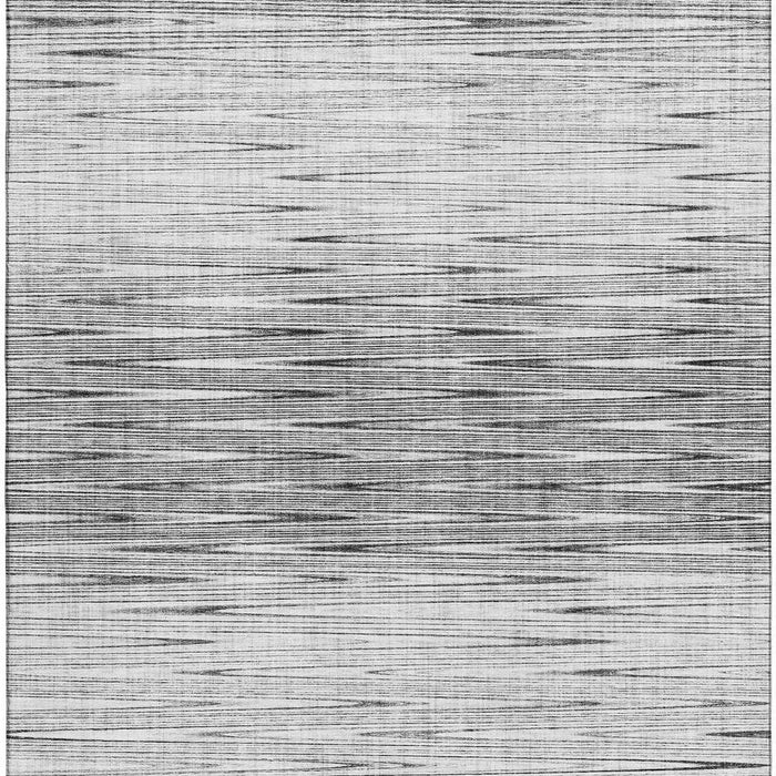 14' X 10' Transitional Abstract Washable Area Rug With UV Protection - Gray And Silver