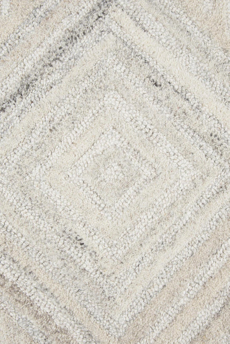 10' X 13' Wool Diamond Hand Tufted Area Rug (748161) - Ivory / Natural