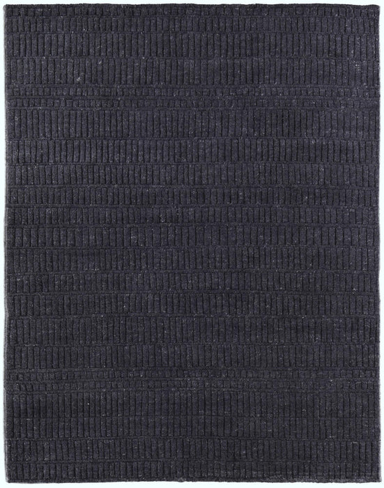 9' X 12' Wool Hand Knotted Area Rug (743928) - Black / Gray