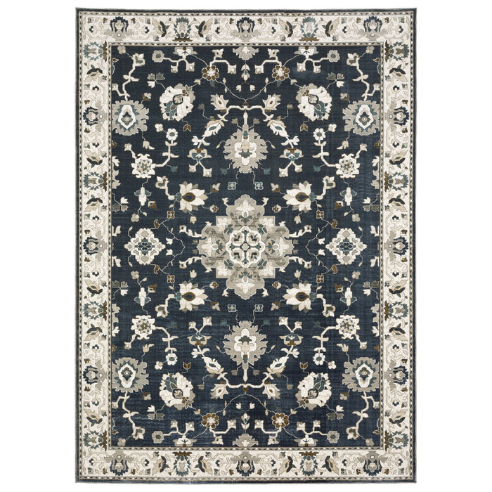 8' X 11' Traditional Oriental Area Rug - Blue
