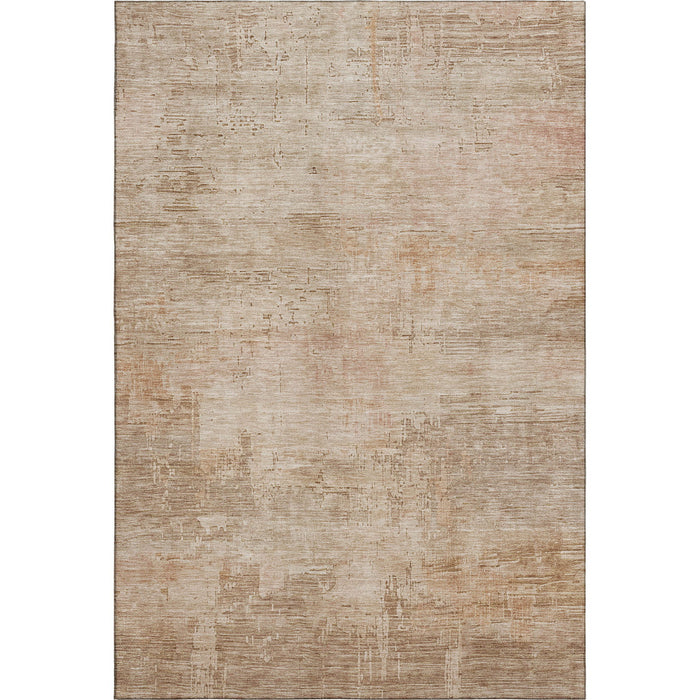 10' X 14' Abstract Washable Area Rug With UV Protection (696068) - Coral / Beige