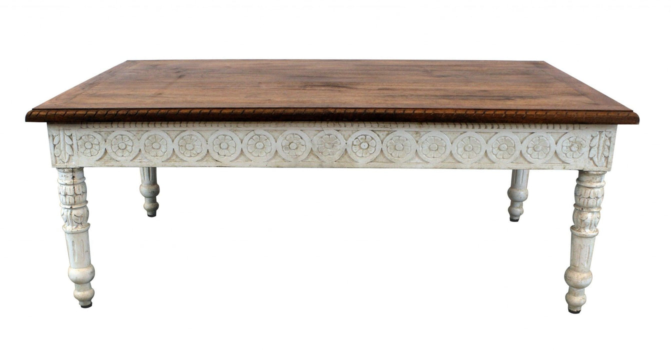 Decorative Coffee Table - Brown And White