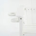 Giga outdoor white bar height Adirondack patio armchair with cup holder, armrests, all-weather UV-resistant material