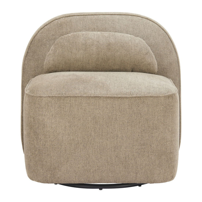 32" Modern Upholstered Swivel Side Chair - Brown