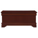 CoasterEssence Pablo cedar chest in warm brown wood with smooth finish and classic furniture design.