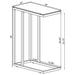 CoasterEveryday Stella white glass top C-shaped sofa side table with chrome frame