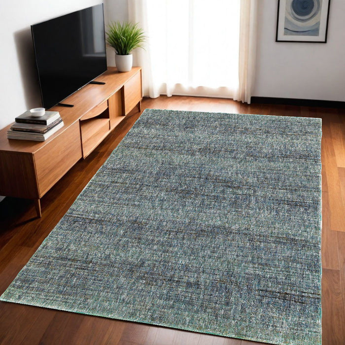 5' x 7' Power Loom Area Rug - Blue And Gray