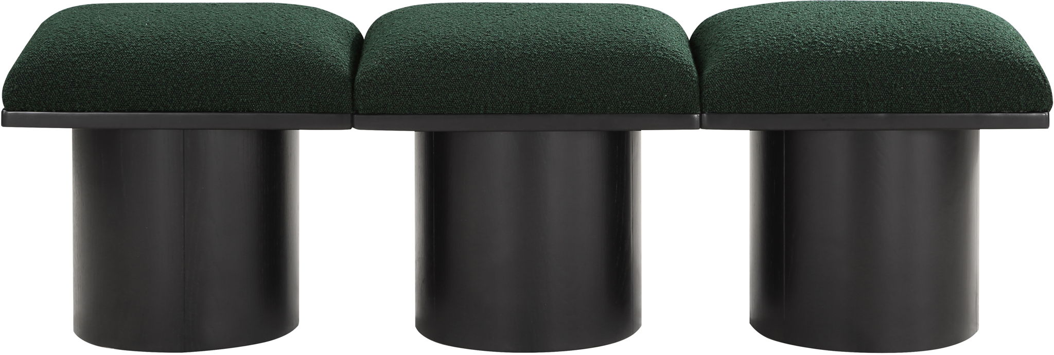 Pavilion - 3 Piece Modular Bench With Black Base