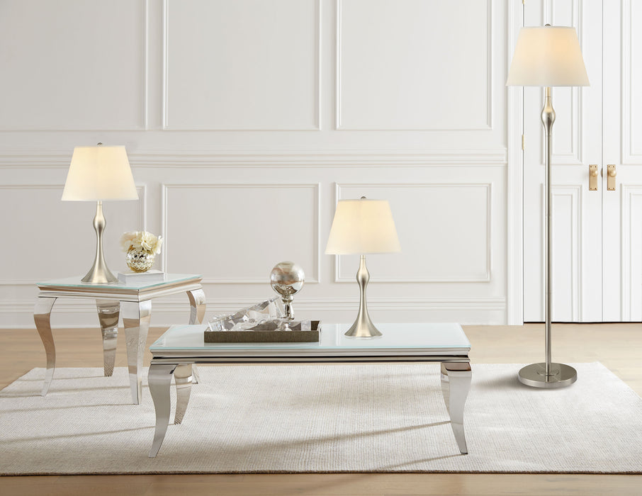 Griffin 3-piece Floor and Table Lamp Set Brushed Nickel