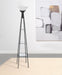 Black Gianni 70-inch 3-shelf frosted torchiere floor lamp with modern design, featuring integrated shelves for stylish lighting and storage.
