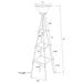 Black Gianni 70-inch 3-shelf frosted torchiere floor lamp with modern design and multiple shelves for lighting and display.