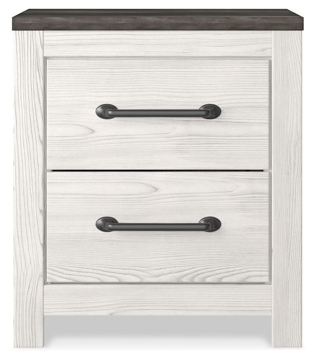 Gerridan - Two Drawer Night Stand - White / Gray