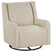CoasterEveryday Serra sandy beige full-circle swivel glider chair with shelter arms