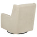 CoasterEveryday Serra sandy beige full-circle swivel glider chair with shelter arms