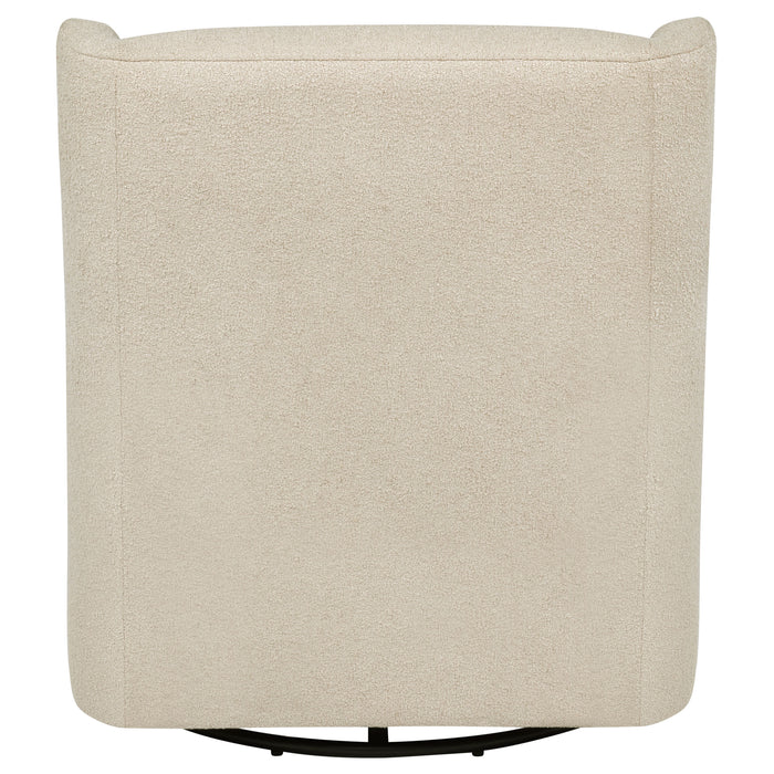 Serra Full-Circle Swivel Glider Chair with Shelter Arms Sandy Beige
