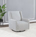 CoasterEveryday Serra dove grey full-circle swivel glider chair with shelter arms
