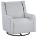 Serra full-circle swivel glider chair with shelter arms in dove grey by CoasterEveryday