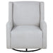 Serra full-circle swivel glider chair with shelter arms in dove grey by CoasterEveryday