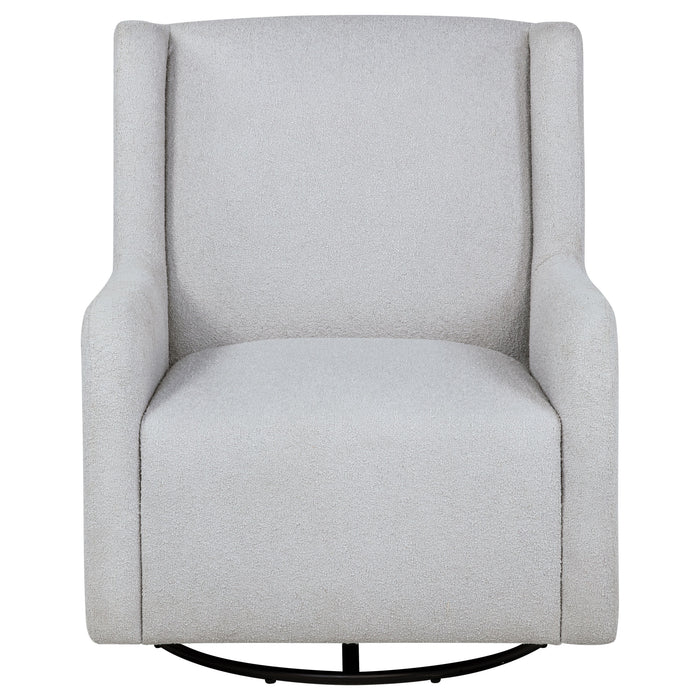 Serra Full-Circle Swivel Glider Chair with Shelter Arms Dove Grey
