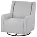 CoasterEveryday Serra dove grey full-circle swivel glider chair with shelter arms
