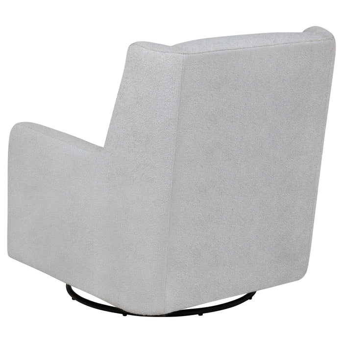Serra Full-Circle Swivel Glider Chair with Shelter Arms Dove Grey