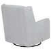 Serra full-circle swivel glider chair with shelter arms in dove grey by CoasterEveryday