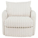 Ivory Sarco corduroy upholstered swivel accent arm chair with wooden legs, stylish and comfortable furniture by CoasterEveryday.