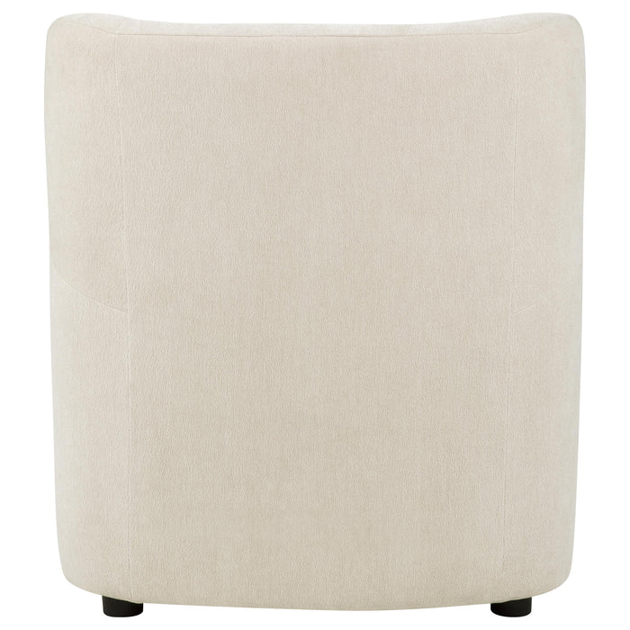 Duvall Contemporary Fabric Deep-Seated High-Back Accent Chair Beige