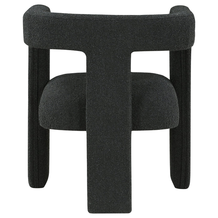 Petra Boucle upholstered accent side chair in black by CoasterEveryday