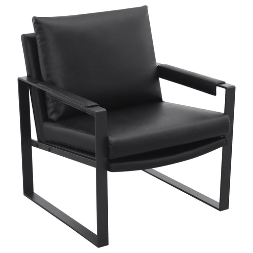 Rosalind black upholstered track arm accent chair by CoasterEveryday