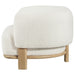 Lawler upholstered barrel back accent chair in ivory and natural by CoasterEveryday