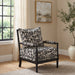 Blanchett traditional floral upholstered bobbin accent chair in black by CoasterEveryday